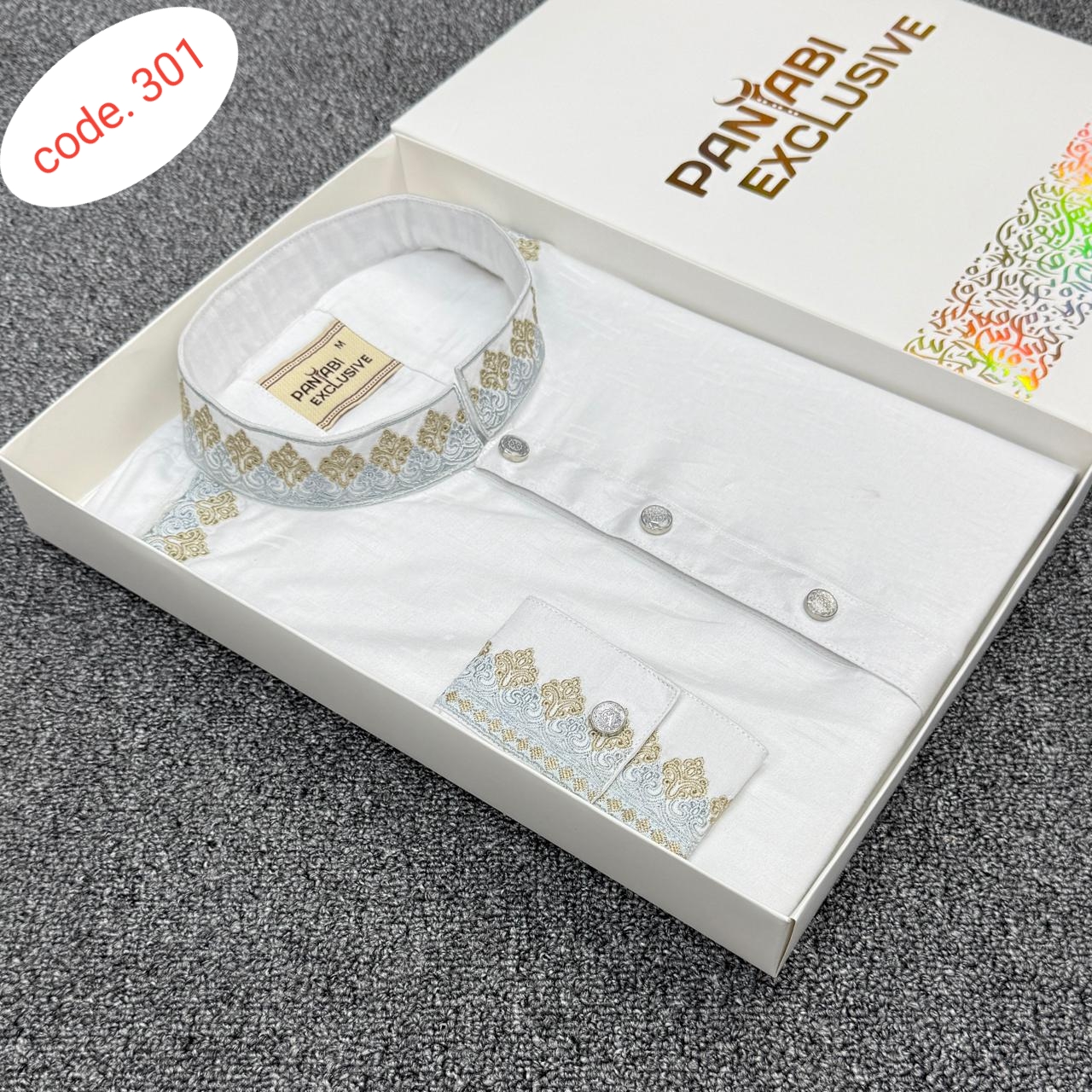 premium giza cotton fabric panjabi code 301