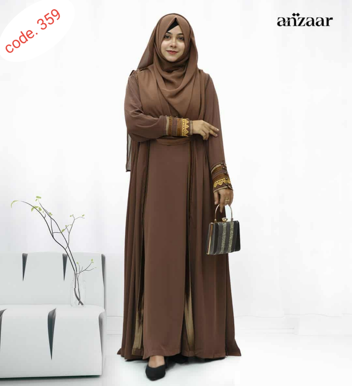 Afran Febric full dubai chari Borka code. 359