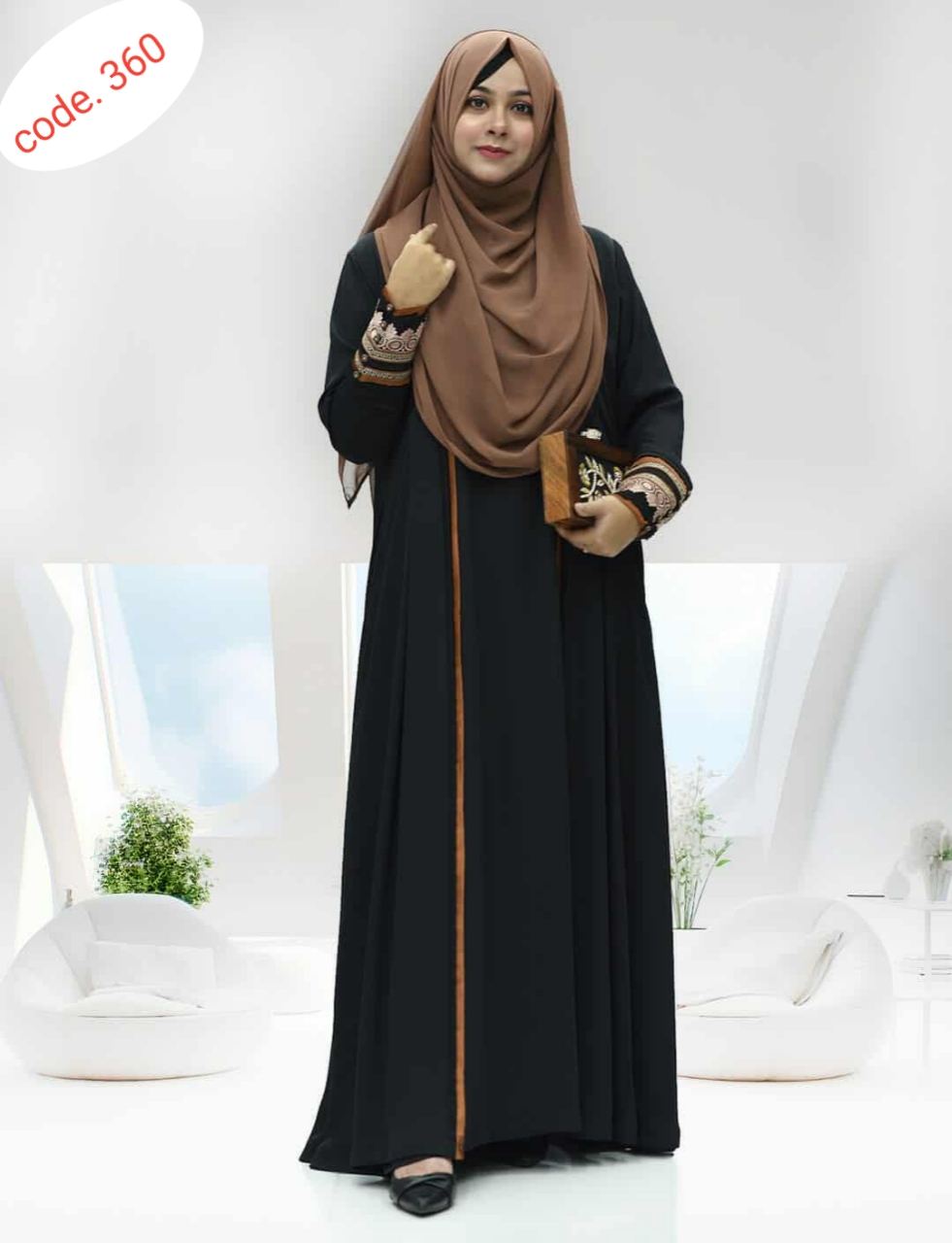 Afran Febric full dubai chari Borka code. 360