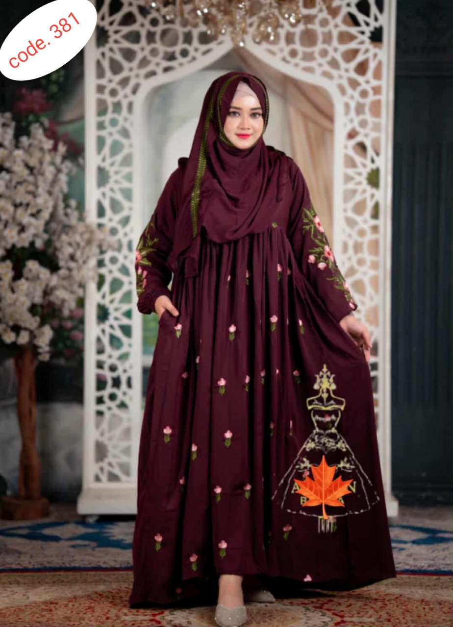 Arhala embroderi kochi borka code. 381