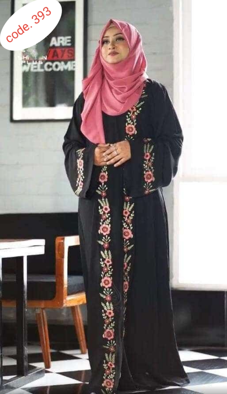 Sisir imported dubai cherry febbric borka code. 393