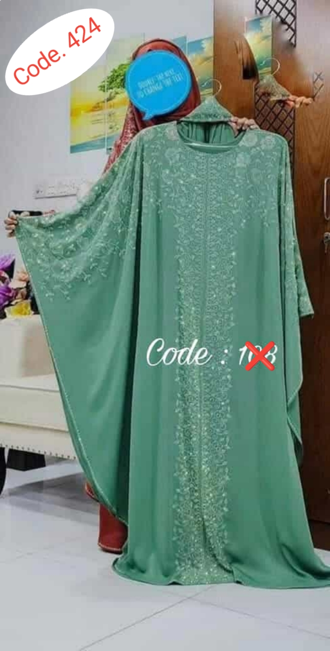 Orginal Dubai cherry febric borka code. 424