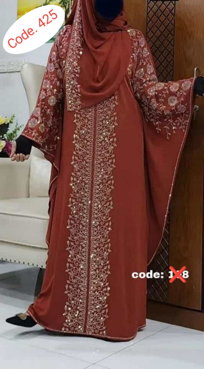 Orginal Dubai cherry febric borka code. 425