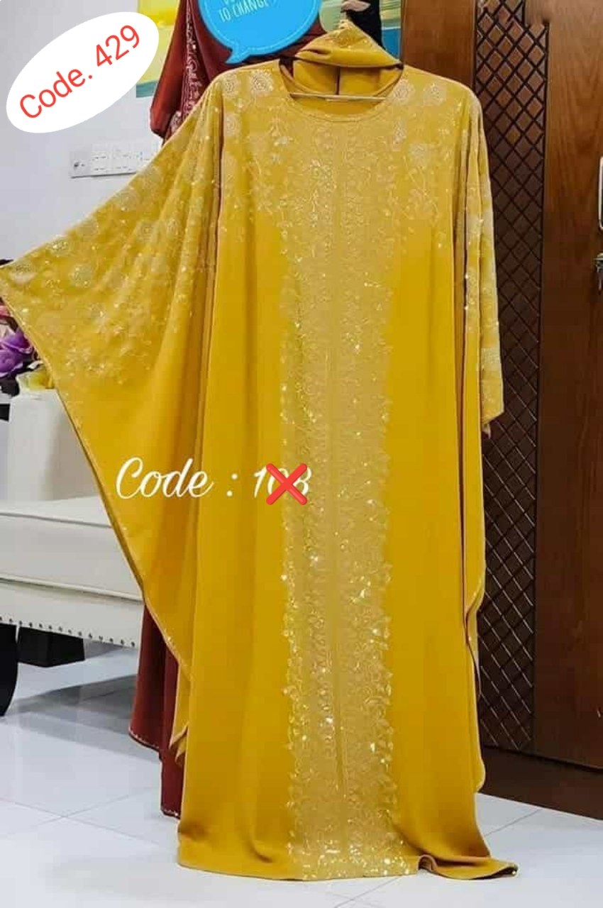 Orginal Dubai cherry febric borka code. 429