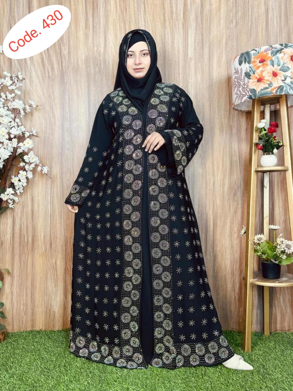 Orginal Dubai cherry febric borka code. 430