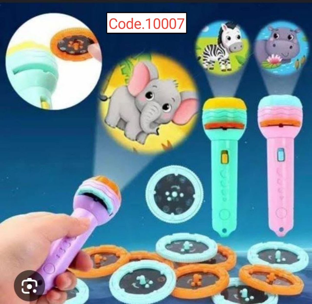 Mini Educational Projector Torch for Kids code.10007
