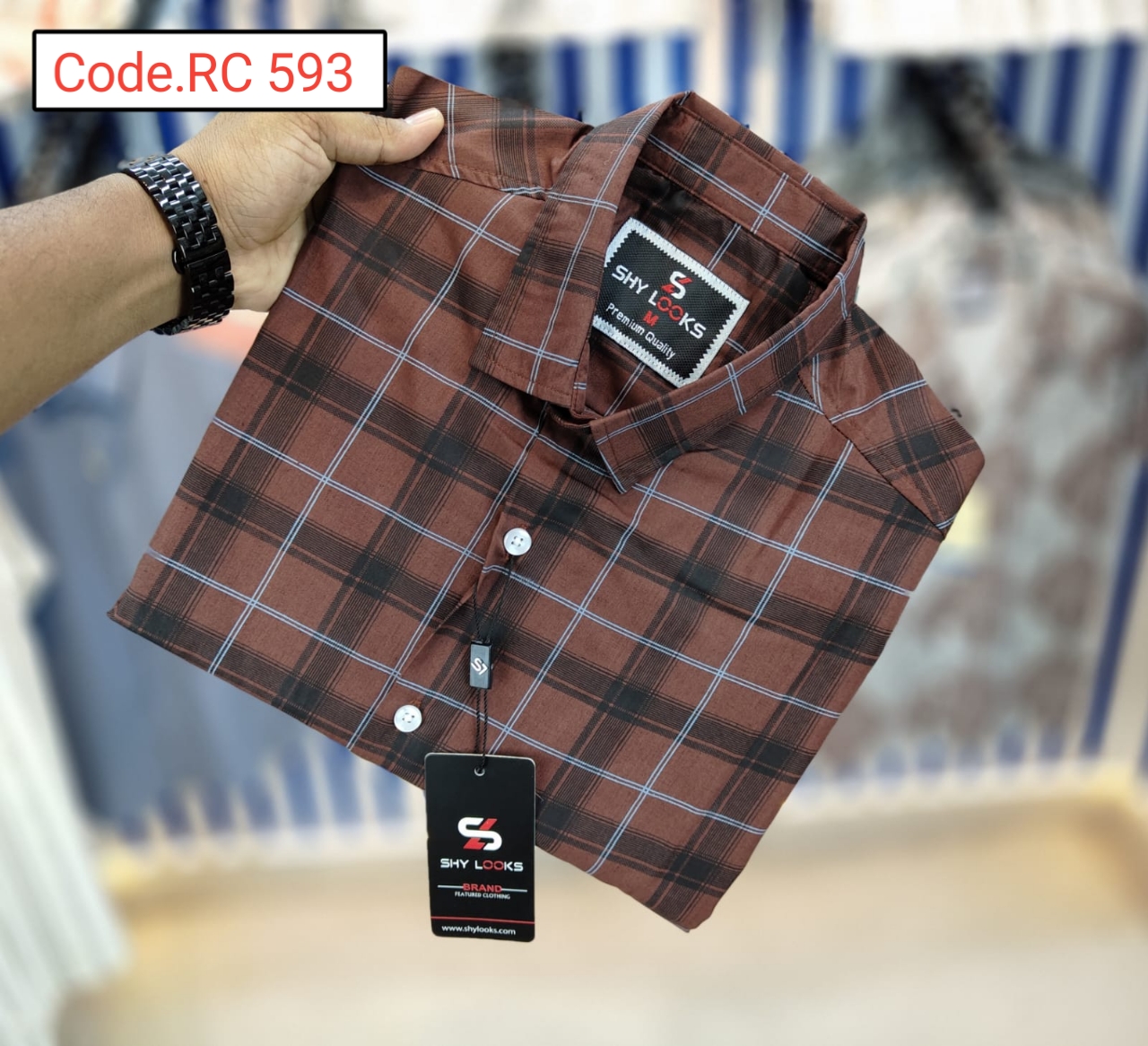 Cotton Check  full sleeve Shirt code.RC 593