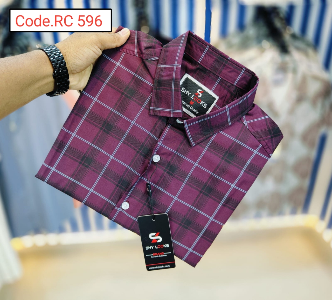 Cotton Check  full sleeve Shirt code.RC 596