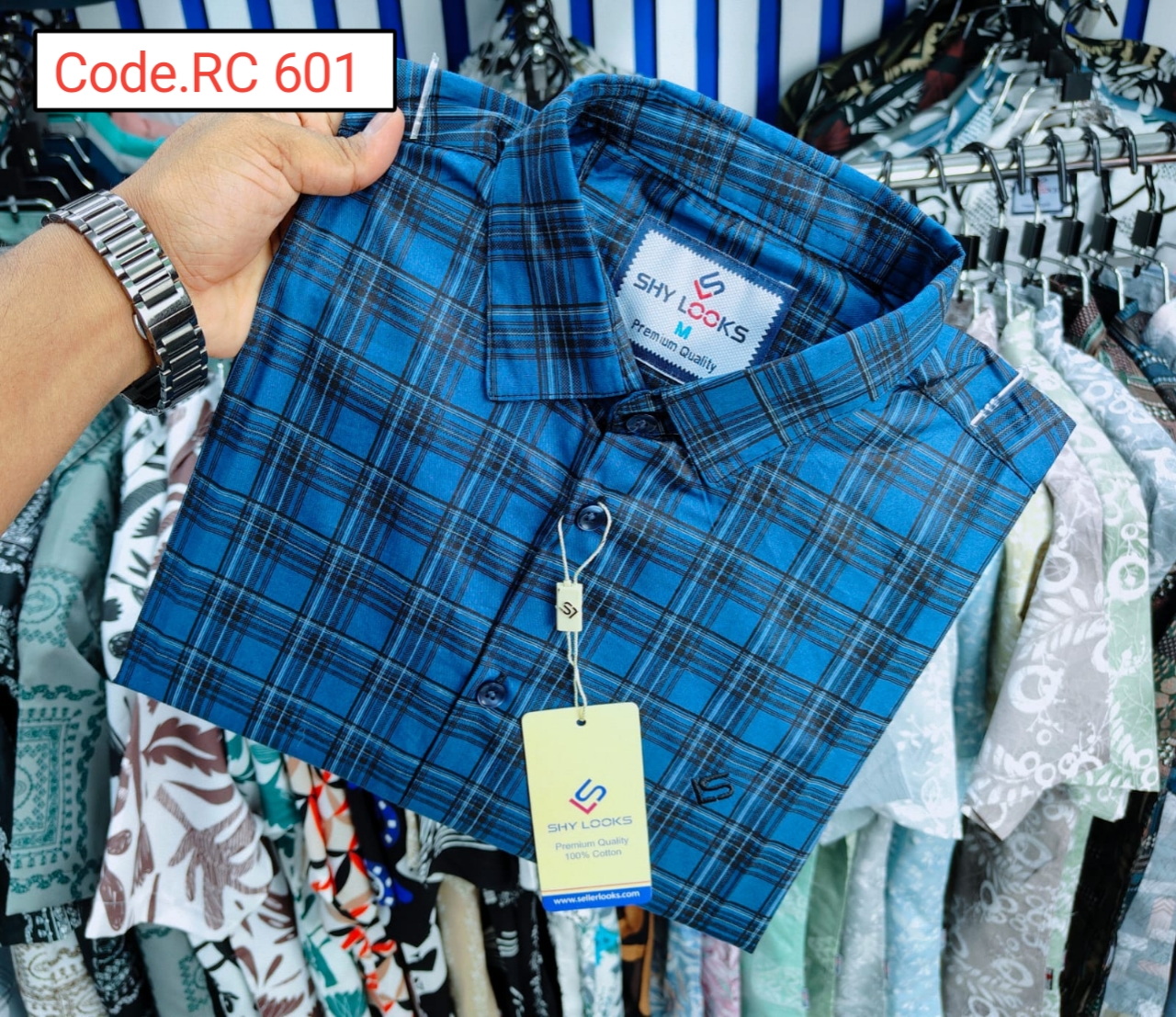 Cotton Check  full sleeve Shirt code.RC 601