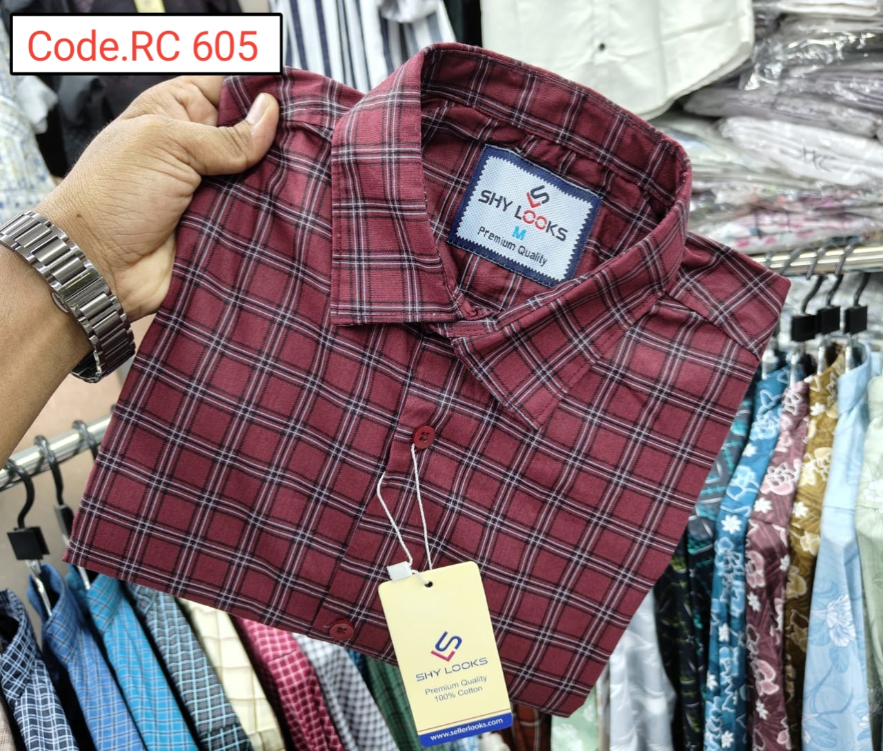 Cotton Check  full sleeve Shirt code.RC 605
