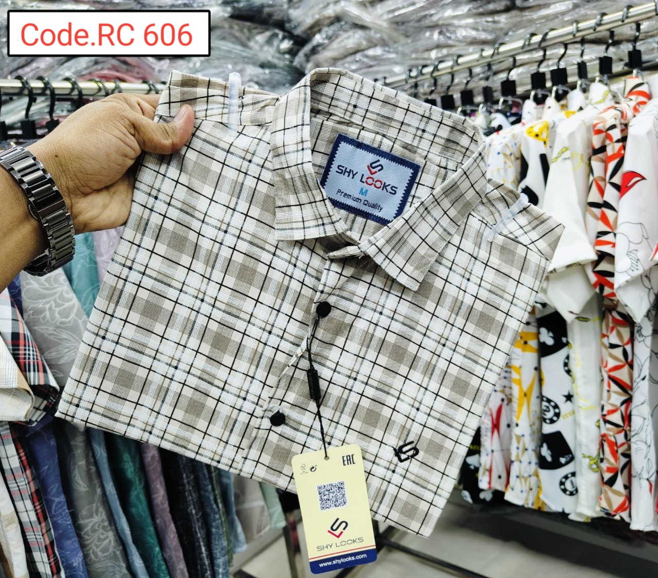 Cotton Check  full sleeve Shirt code.RC 606