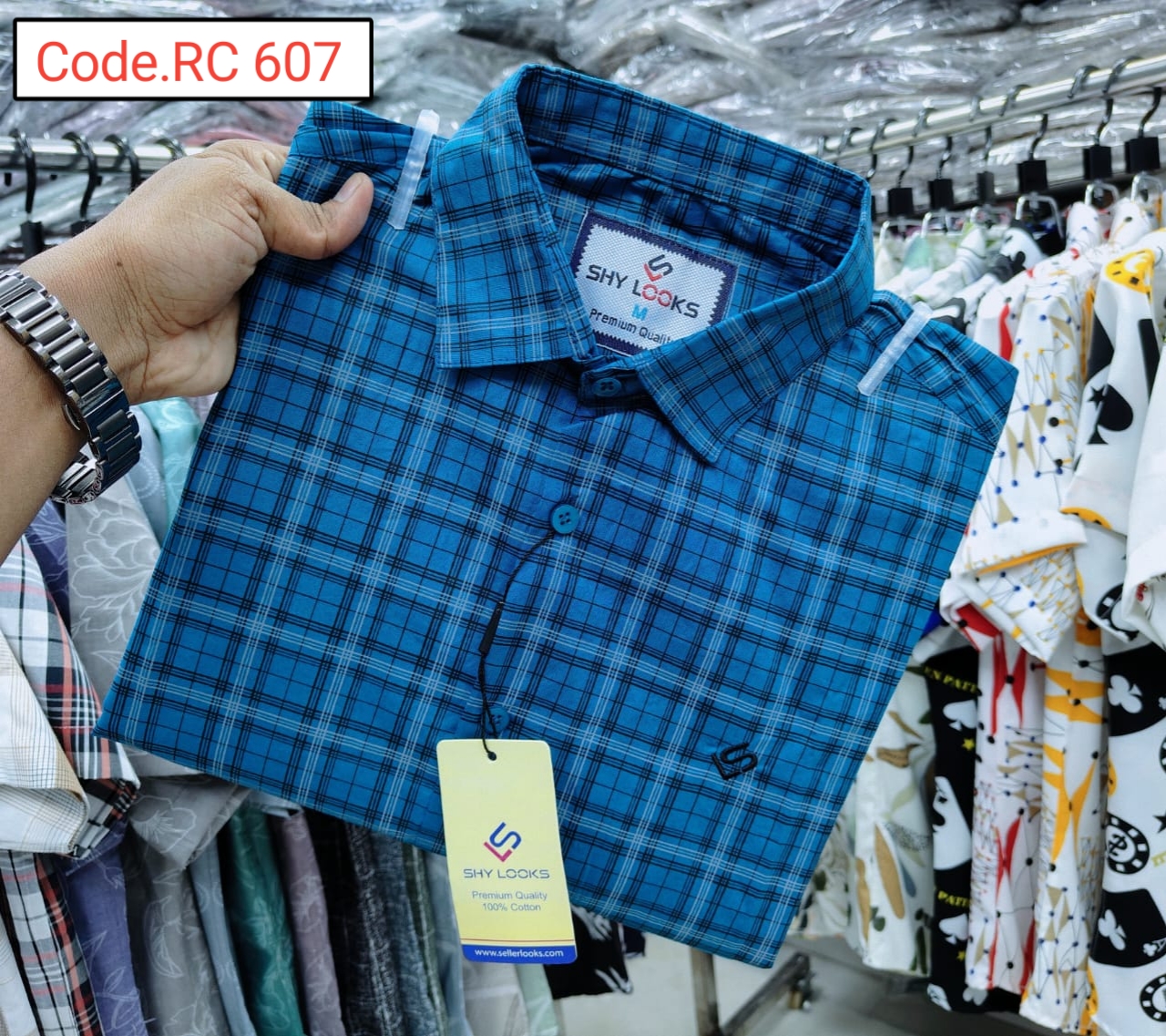 Cotton Check  full sleeve Shirt code.RC 607