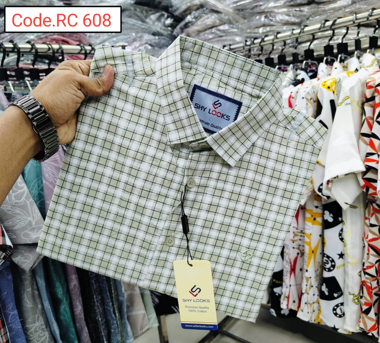 Cotton Check  full sleeve Shirt code.RC 608
