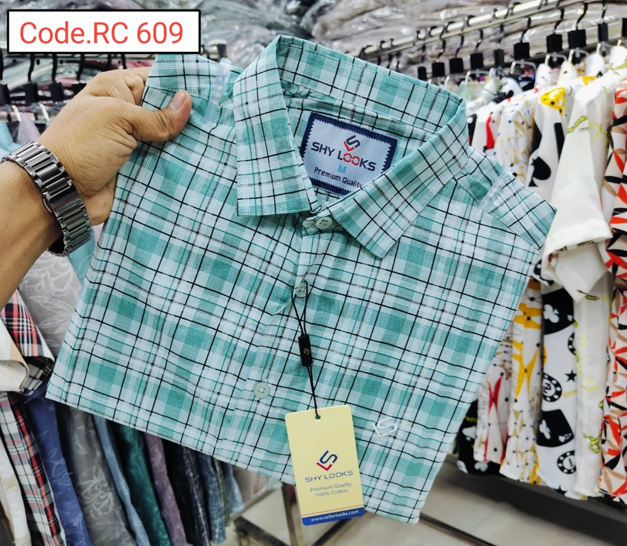 Cotton Check  full sleeve Shirt code.RC 609