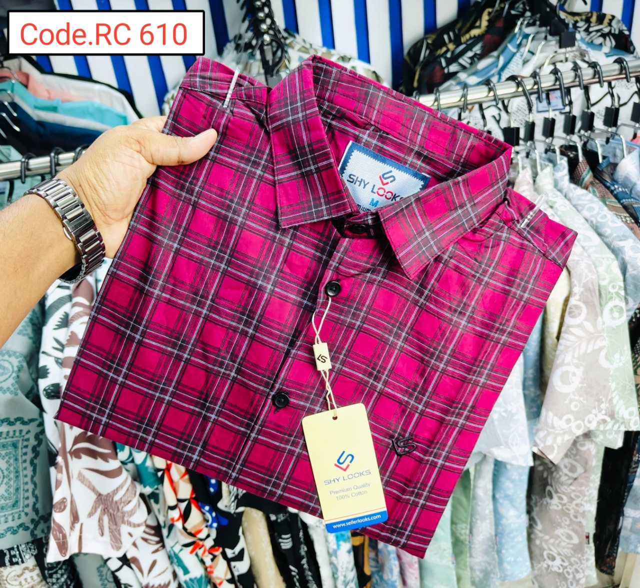 Cotton Check  full sleeve Shirt code.RC 610