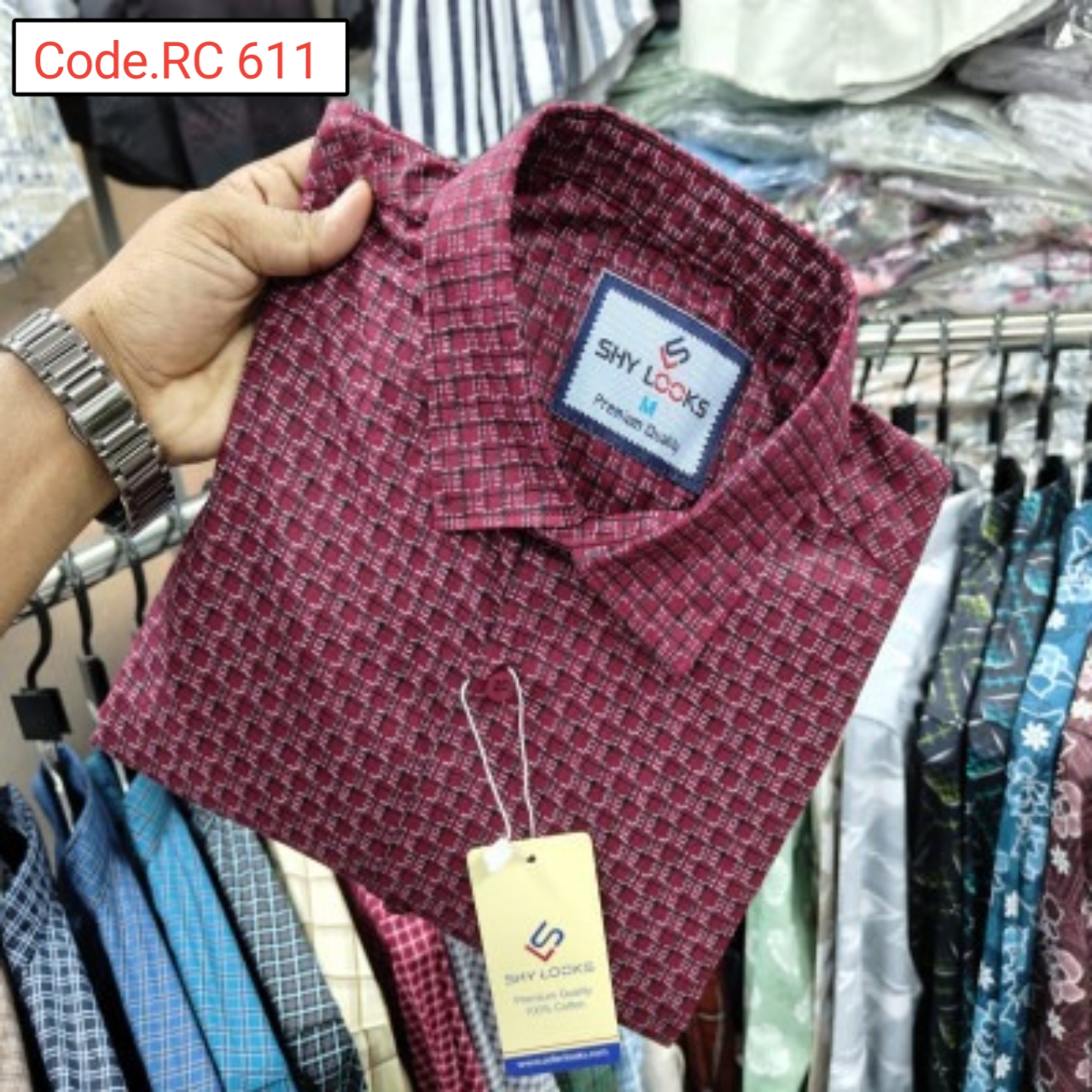 Cotton Check  full sleeve Shirt code.RC 611