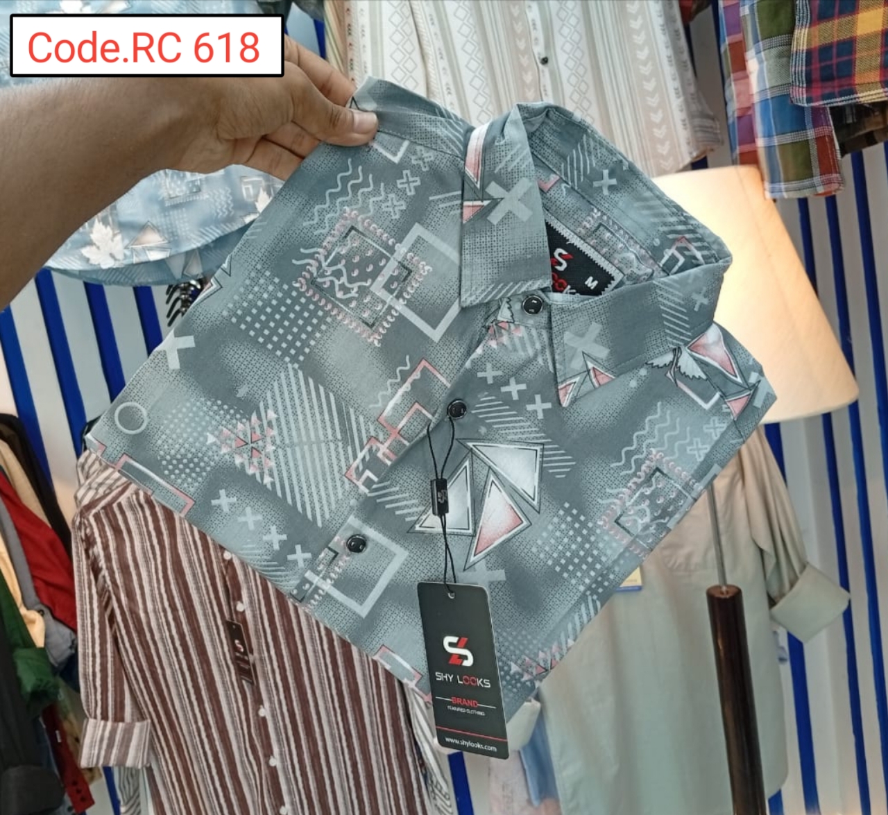 Cotton print full sleeve Shirt code.RC 618