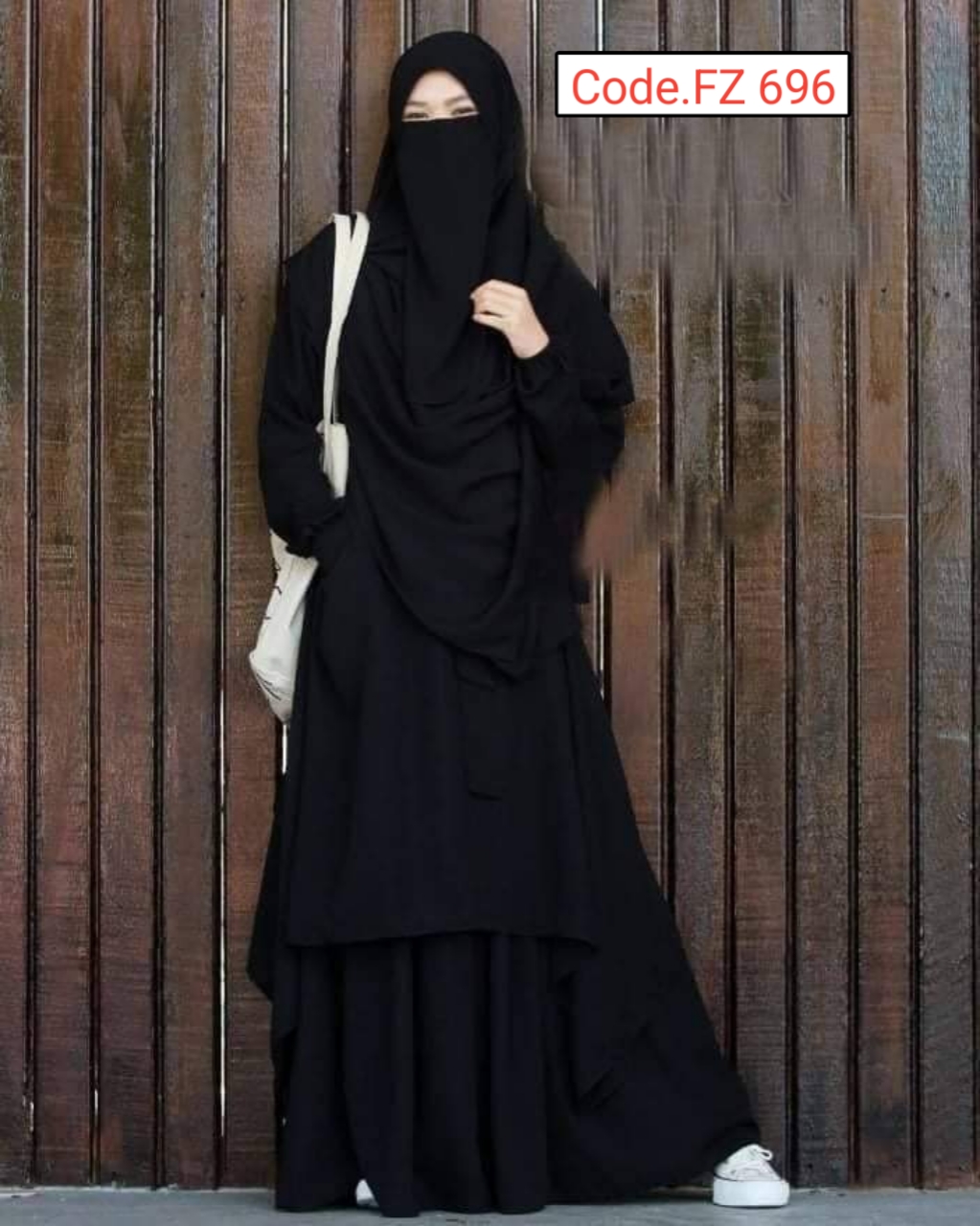 Malaysian Dubai Cherry Full Set 4 Part Borka  Code. FZ 696