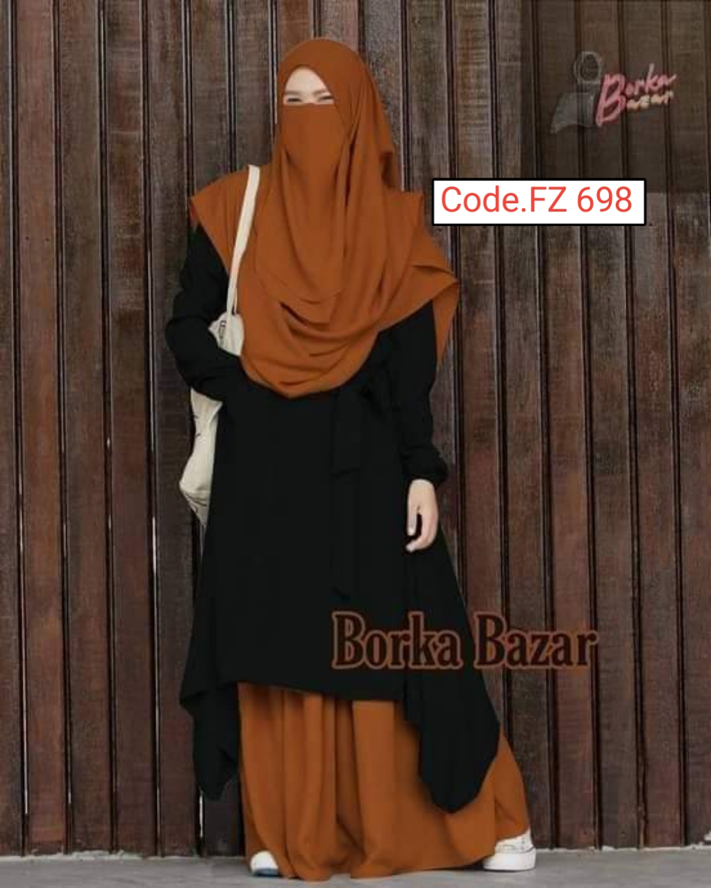 Malaysian Dubai Cherry Full Set 4 Part Borka  Code. FZ 698