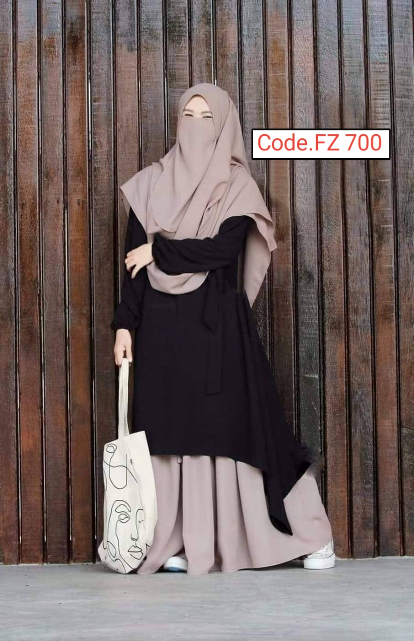 Malaysian Dubai Cherry Full Set 4 Part Borka  Code. FZ 700