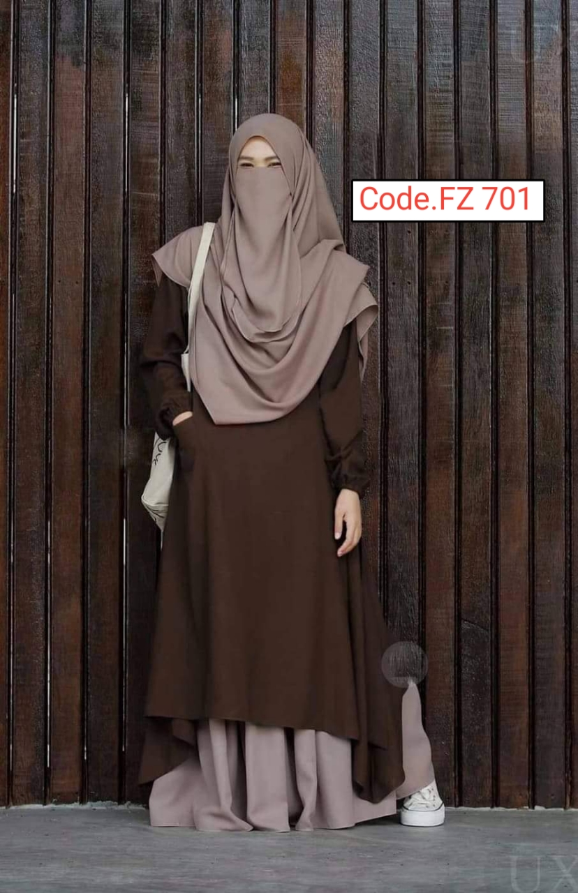 Malaysian Dubai Cherry Full Set 4 Part Borka  Code. FZ 701