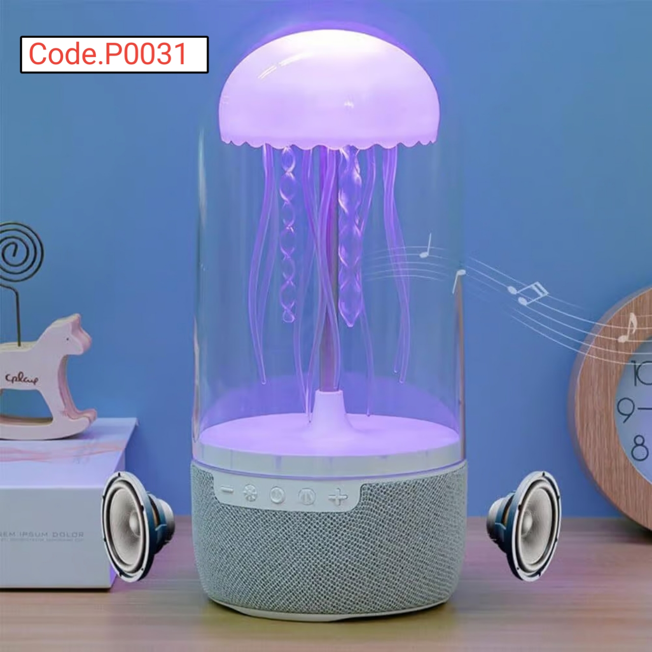Colorful Jellyfish Lamp Bluetooth Speaker-Max 113 Code. P0031