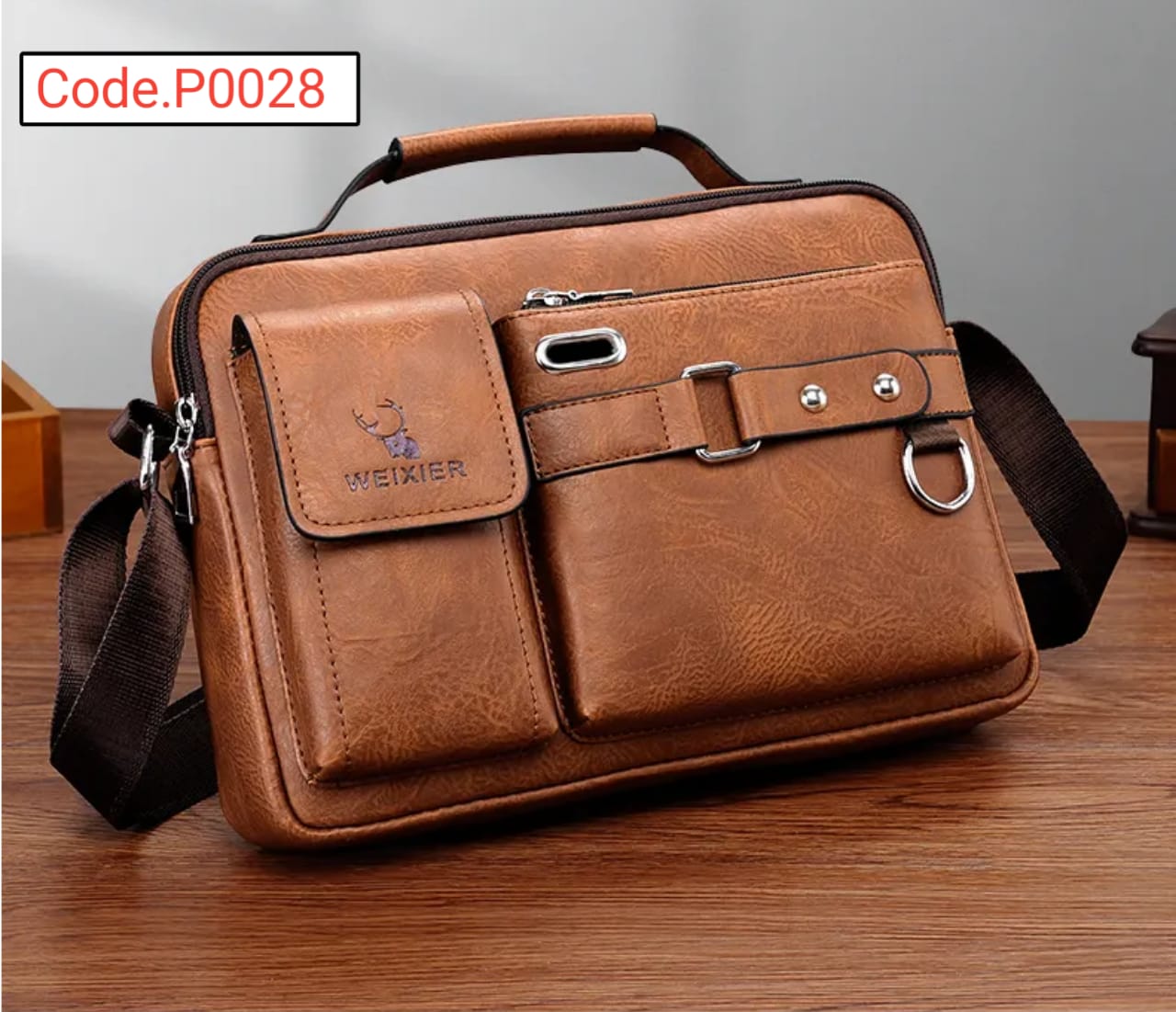 Men Pu Leather Shoulder Bag Code.P0028