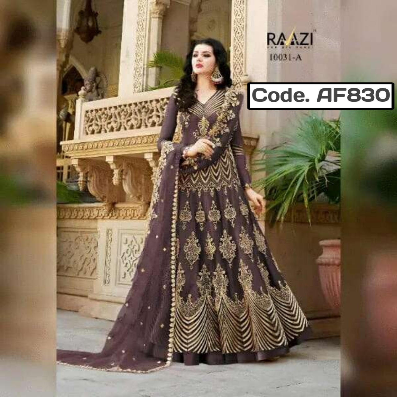 Georgeette Designer secuence Embroidery  Salwar kameez Code. AF830