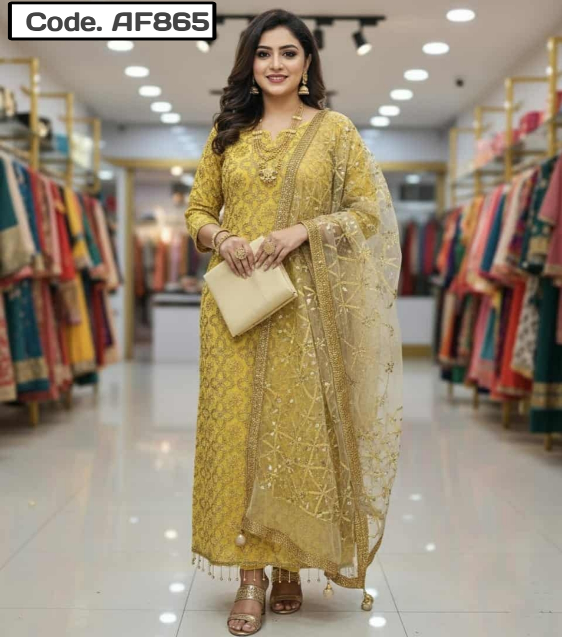 Febric Ac kotton kapor embrodery O 0ll ovar print Code. AF 865