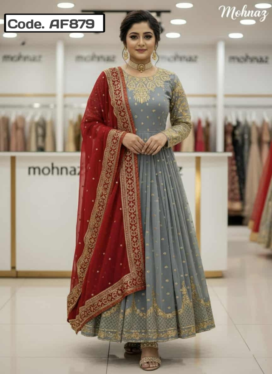 Redimed Embrodery Jorjet Party dress .Code. AF879