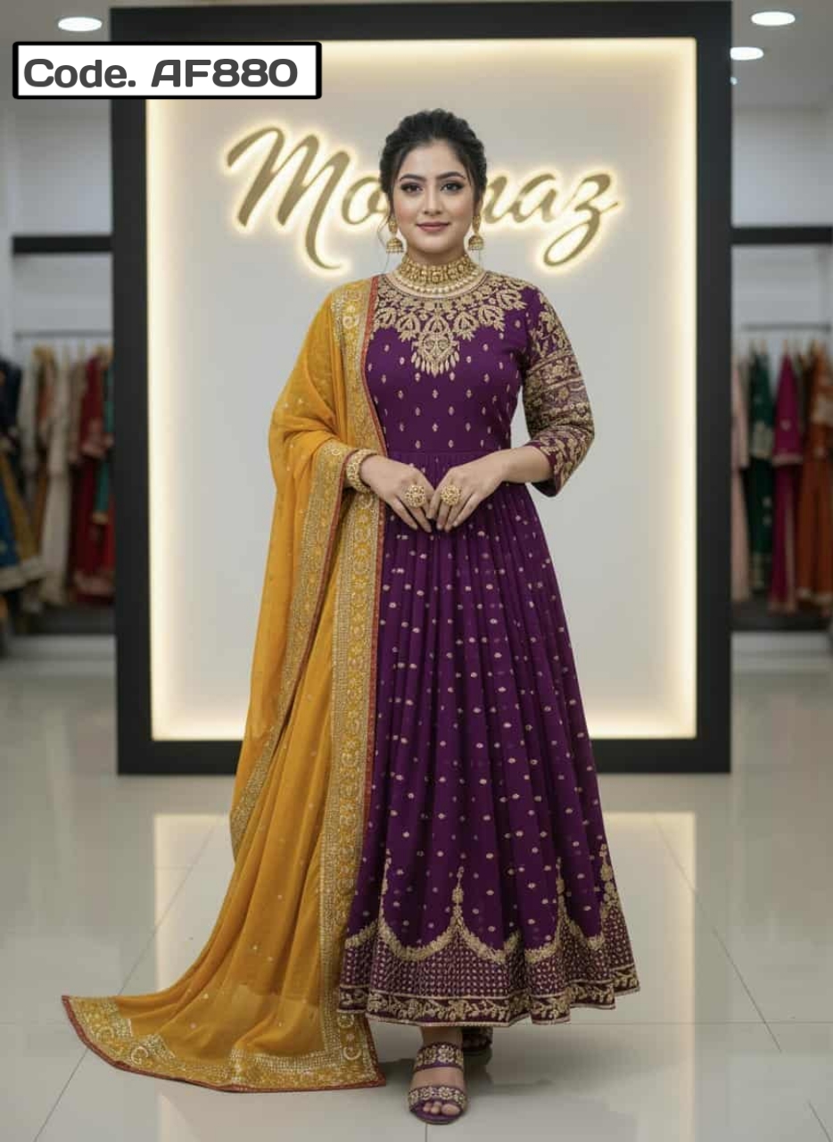 Redimed Embrodery Jorjet Party dress .Code. AF880