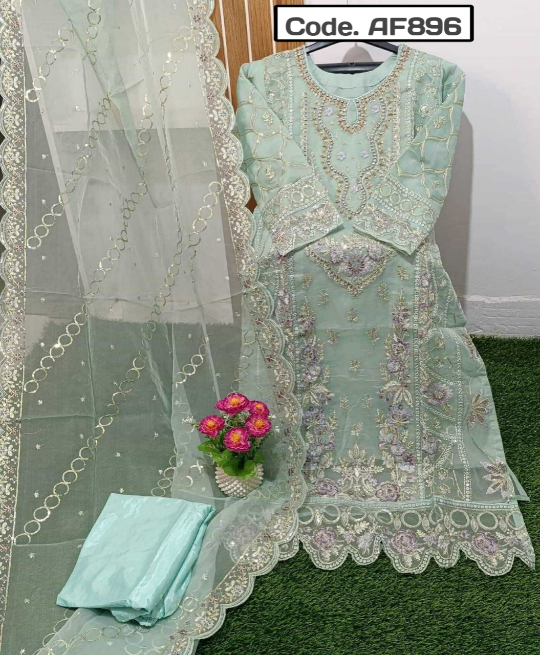 Pakistani inspired dress Code. AF896