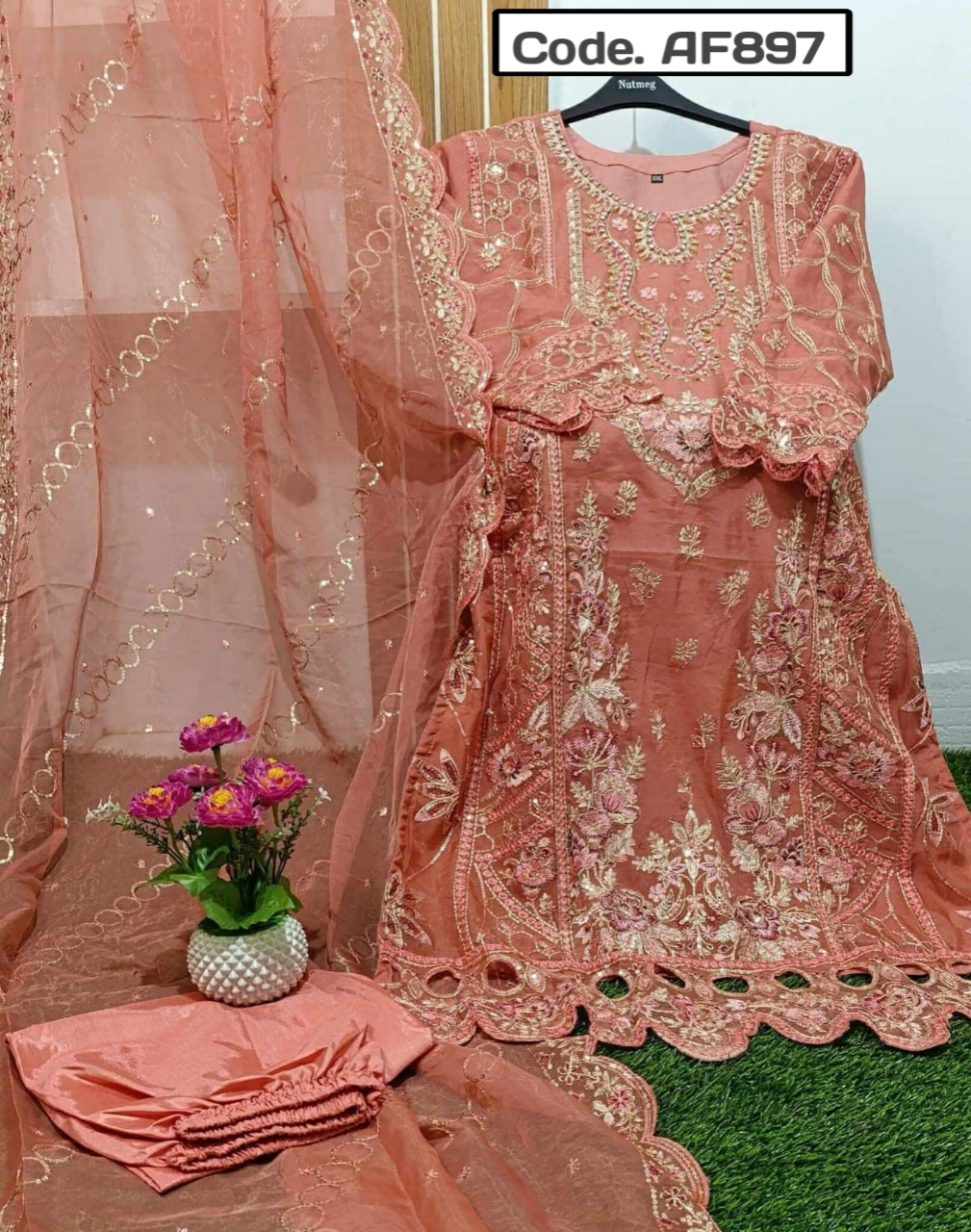 Pakistani inspired dress Code. AF897