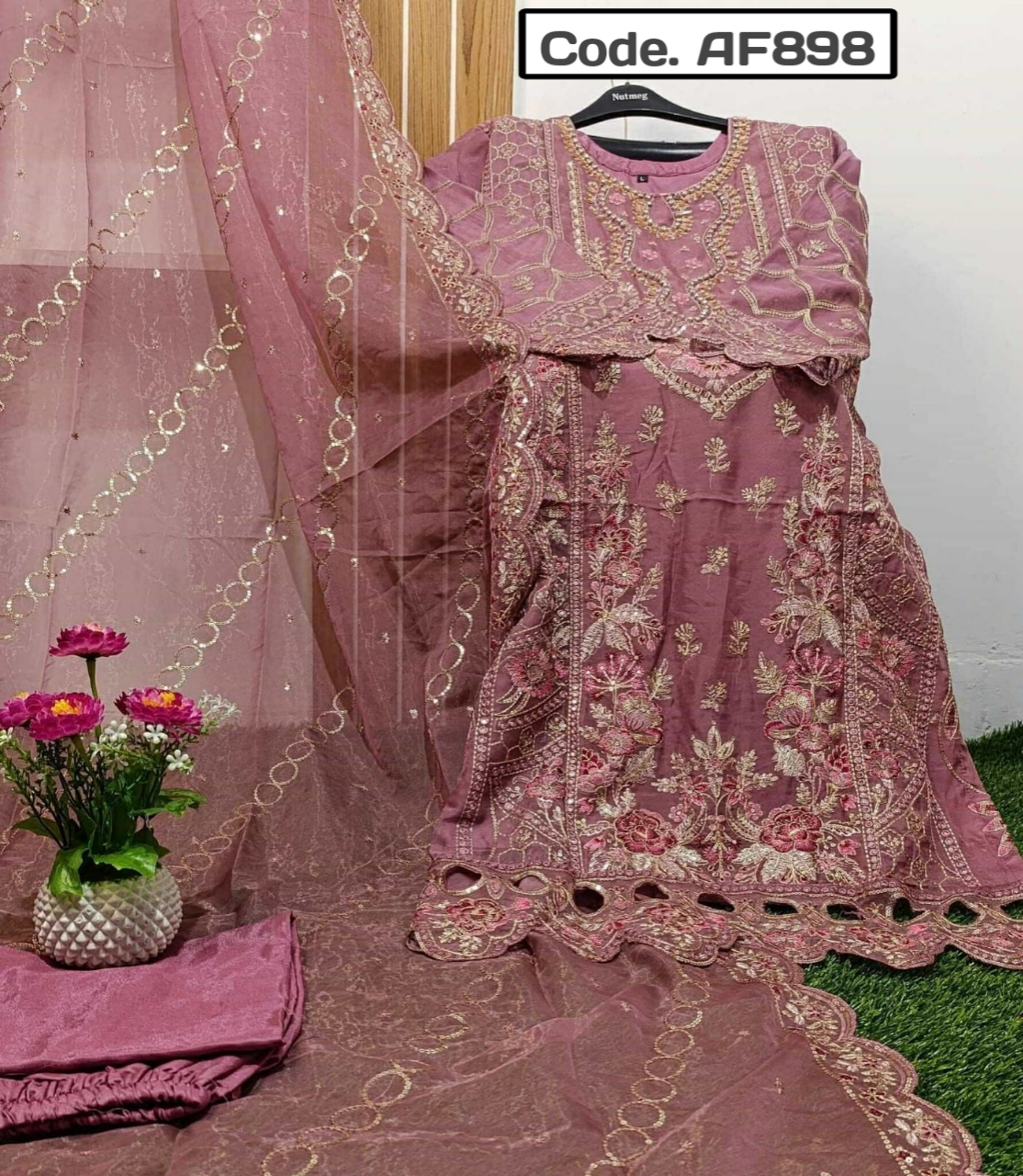 Pakistani inspired dress Code. AF898