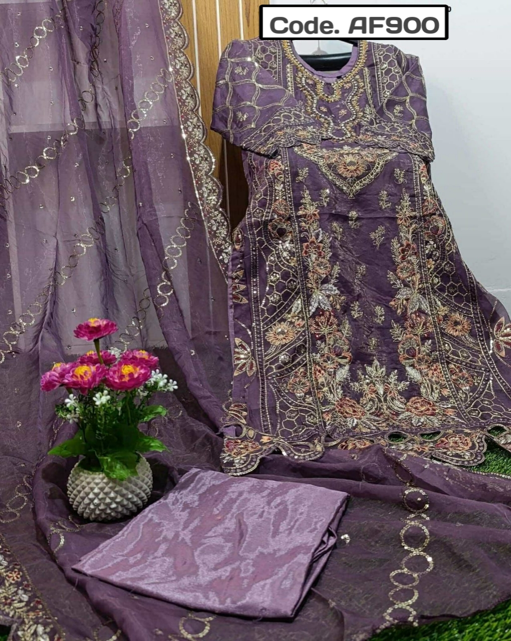 Pakistani inspired dress Code. AF900