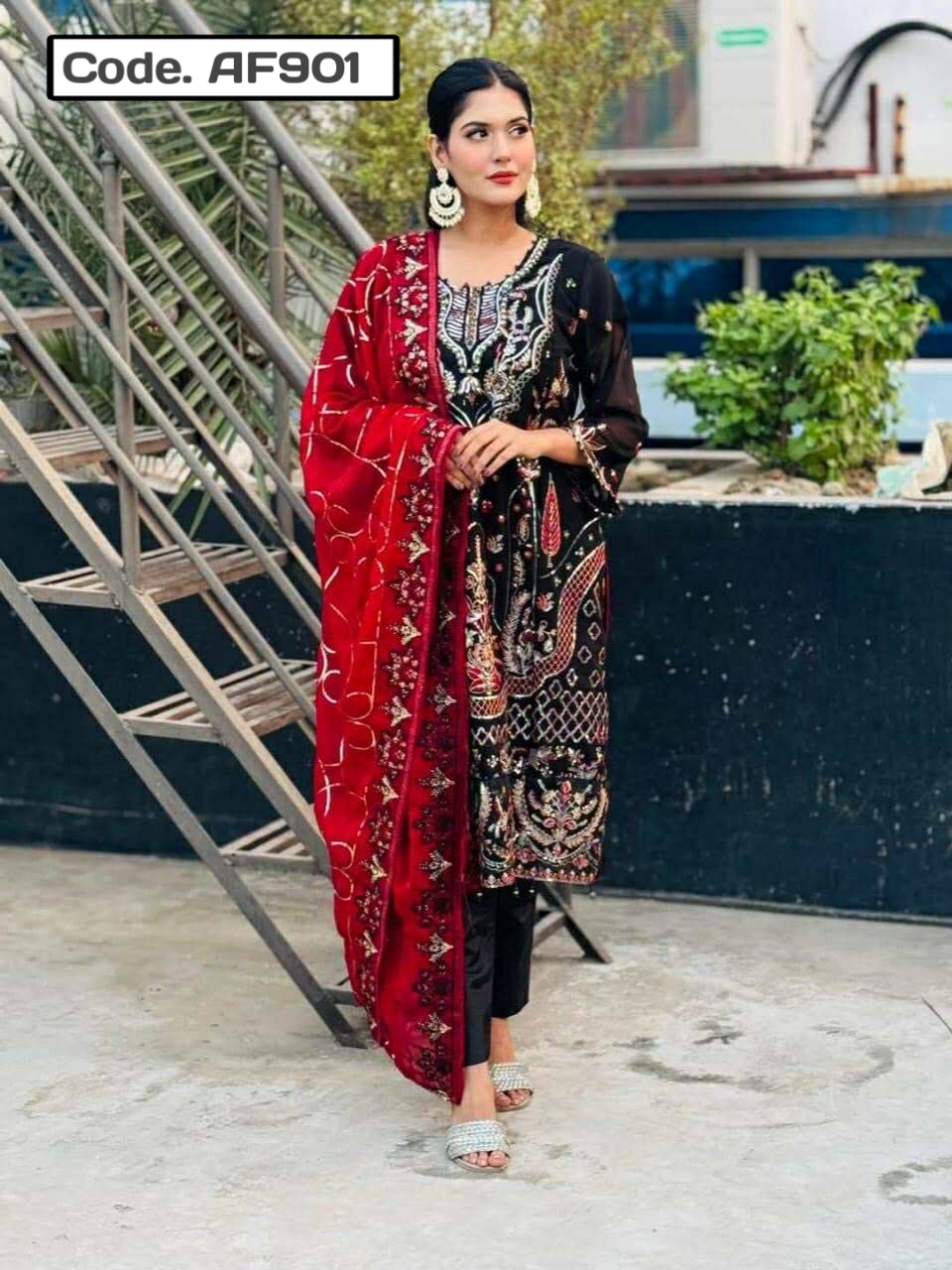 Pakistani inspired dress Code. AF900