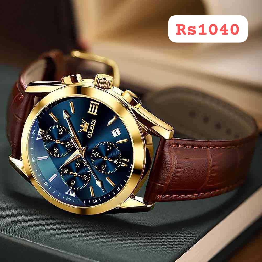 OLEVS Watch চামড়ার বেল্ট  ছেলেদের ঘড়িCode: rs1040