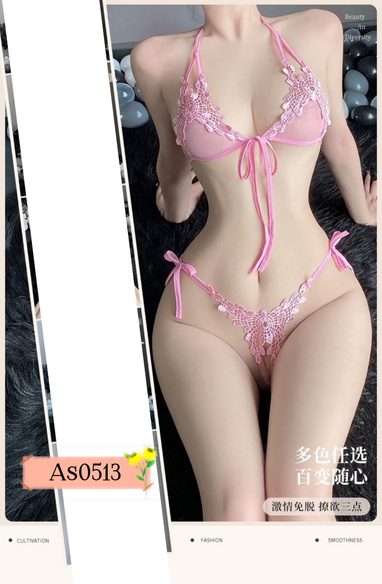 three-point bra panties WoMen Code. As0513