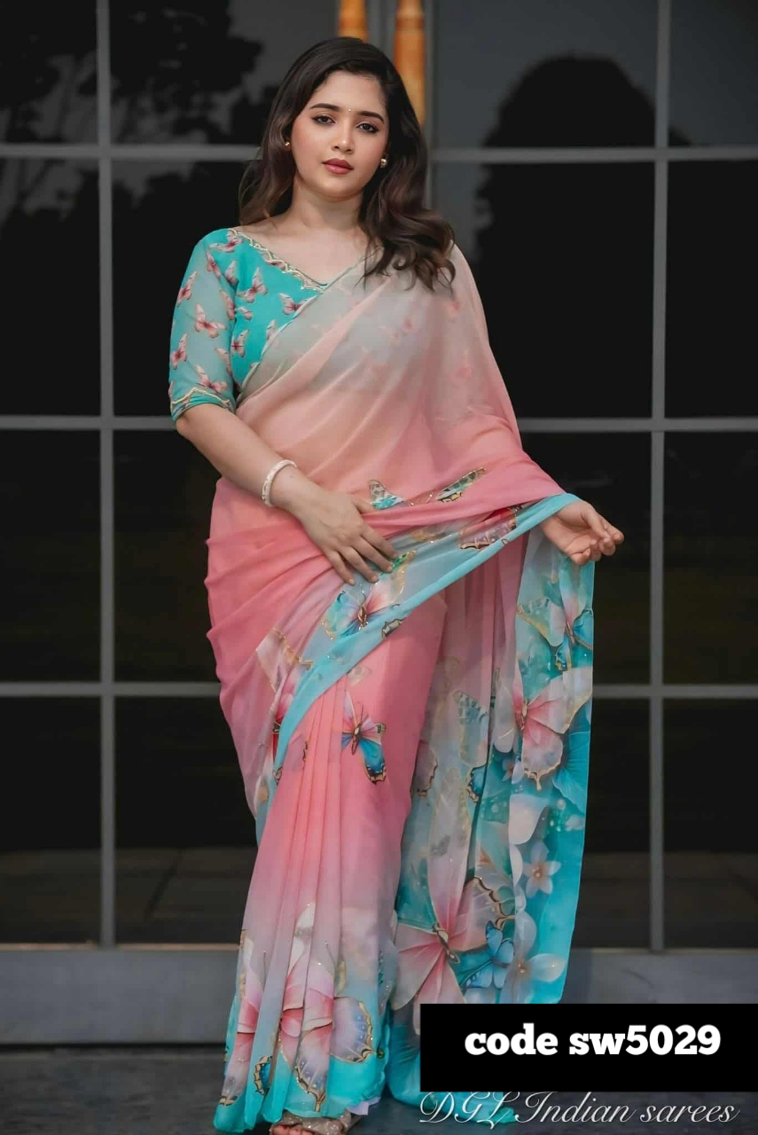 চান্দেরি সিল্ক ডিজিটাল প্রিন্ট শাড়ি   ১২ হাত শাড়ি code sw5029