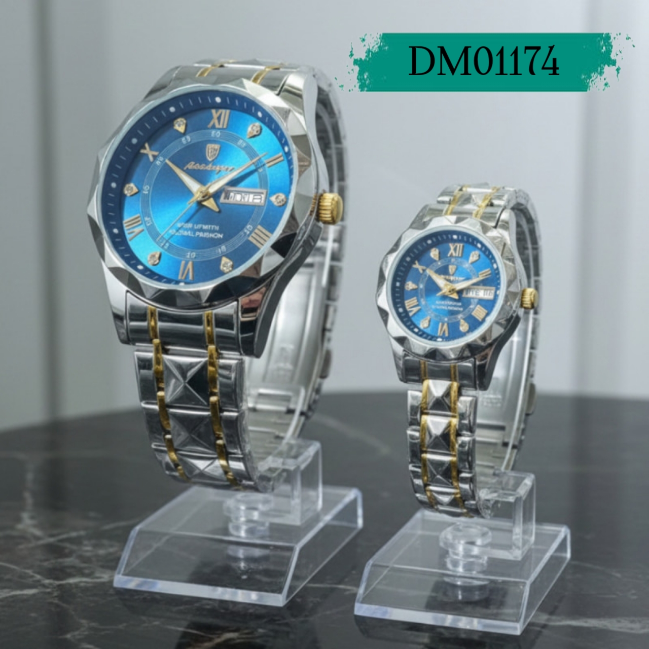Poedagar Luxury Couple Watch (Water Resistant)  Code.DM01174