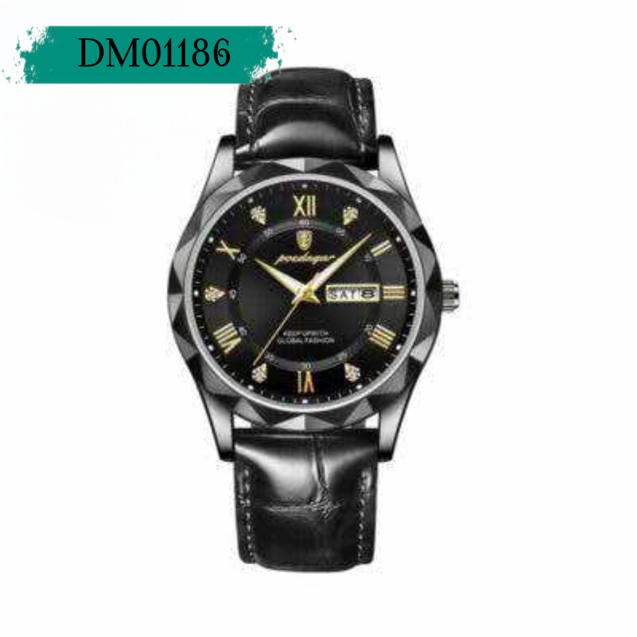 POEDAGAR 615L Men's Leather Quartz Watch