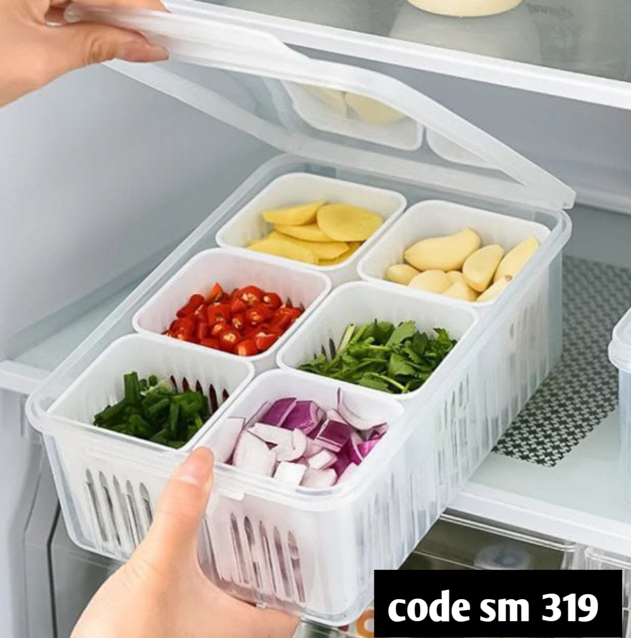 6 Grid Fridge Storage Box
