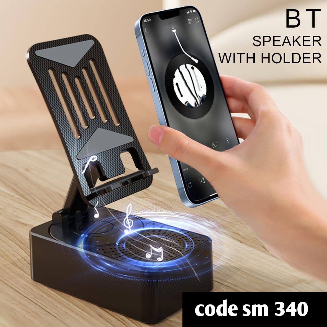 Bluetooth speaker with Powerbank and mobile stand
