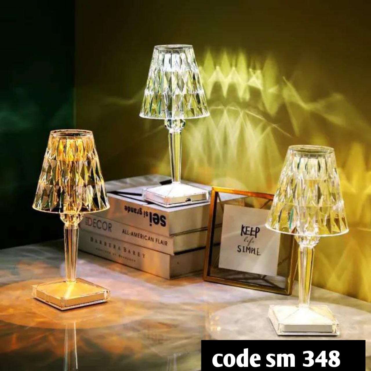 Crystal Diamond Table Lamp.