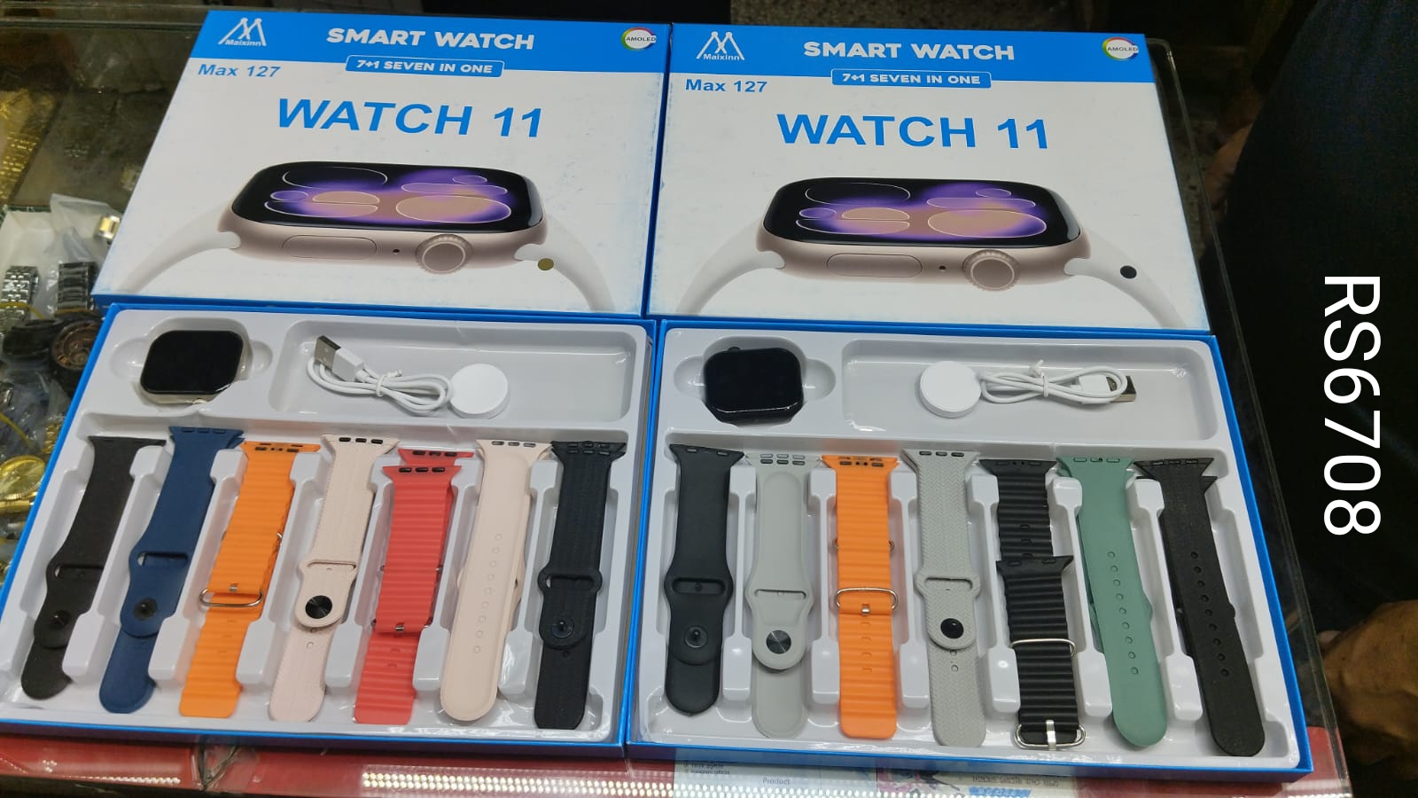 Max 127 Series 10 Smart Watch 11 Mega Combo - 11 in 1 Strap Set