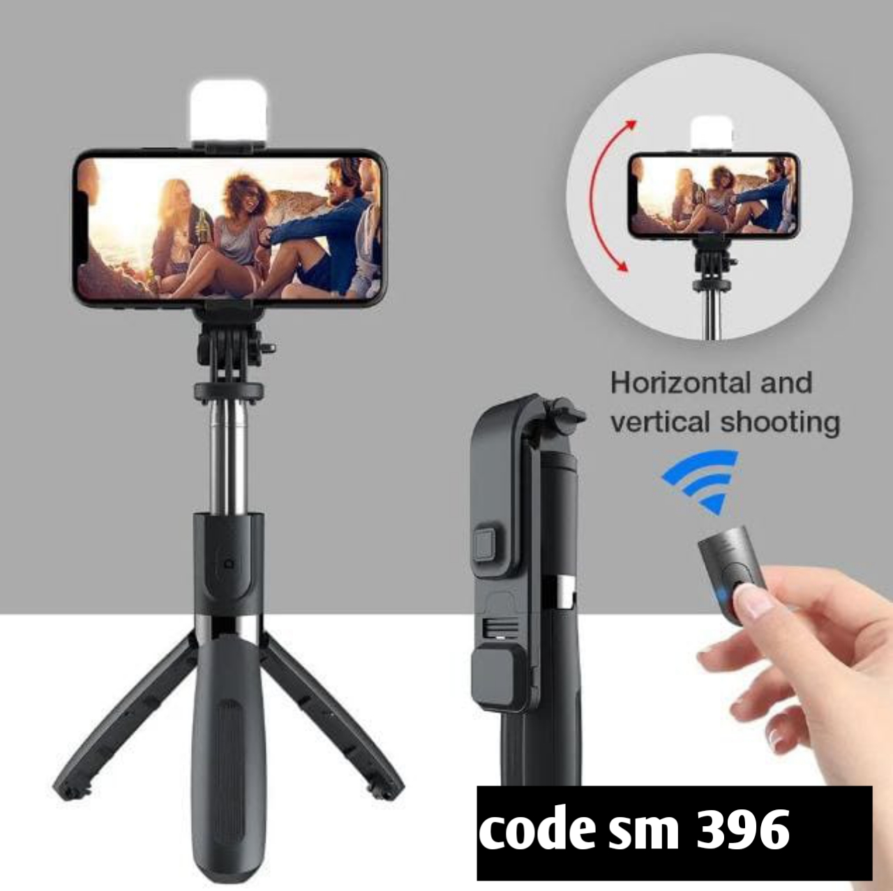 Led light Wirless Bluetooth selfie stick
