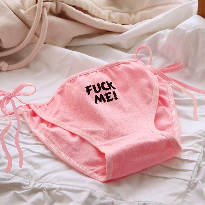 Women Sexy Bandage Cotton Panties Cute Cat Paw Bowknot Lovely Lolita Girls
