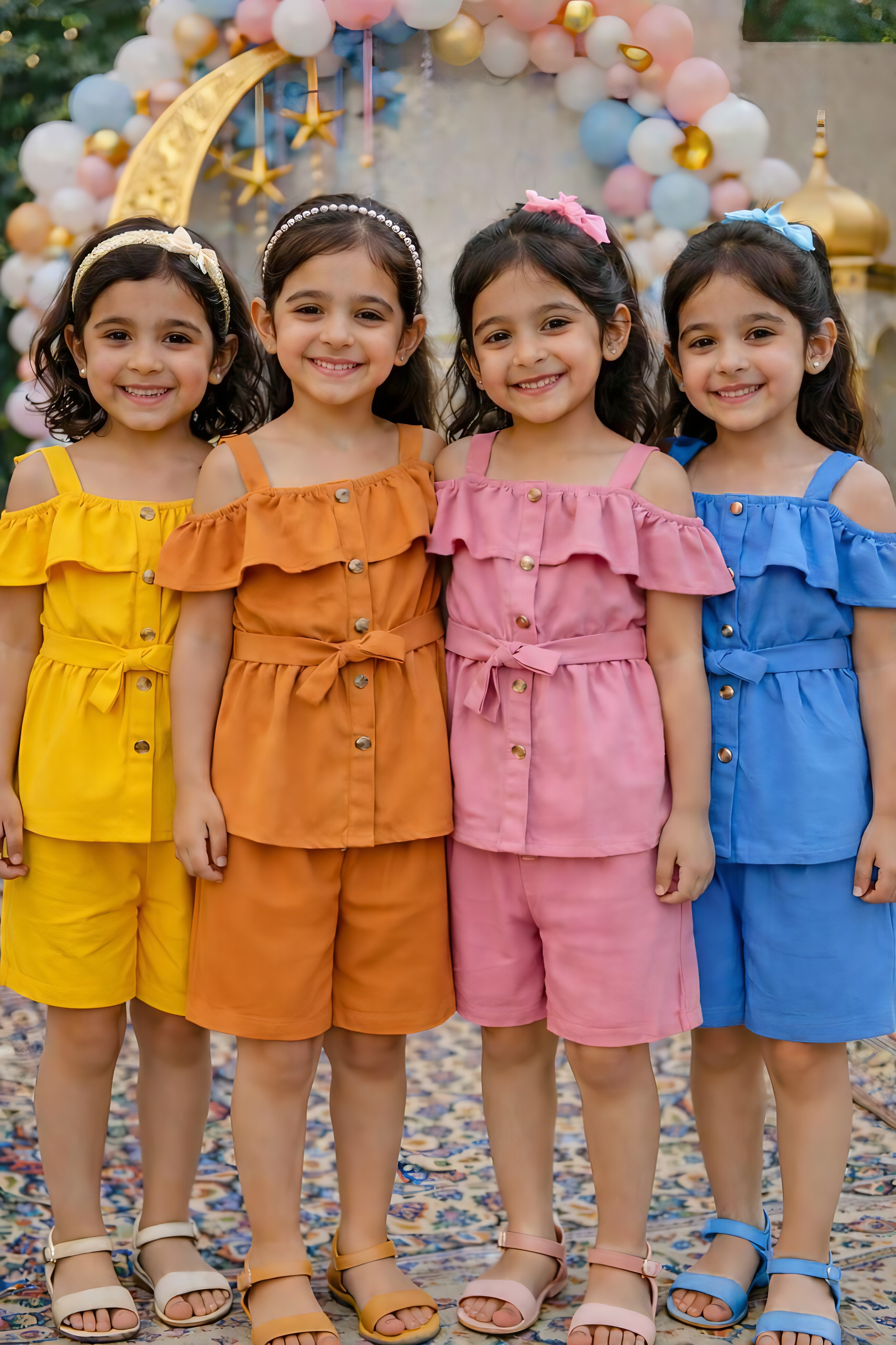 Girls Pink Frill Co-ord Set
