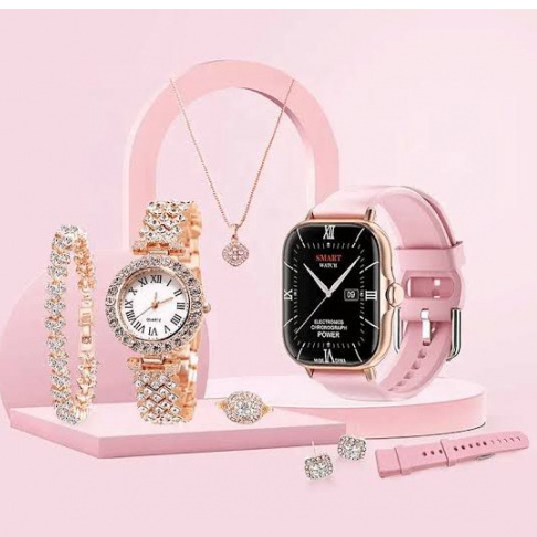 A58 Plus / A59 Plus Smartwatch & Jewelry 8-in-1 Gift Set